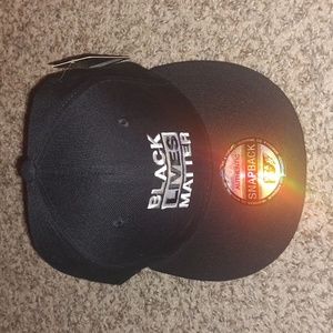 Black Lives Matter Embroidered Snapback Hat Black White New